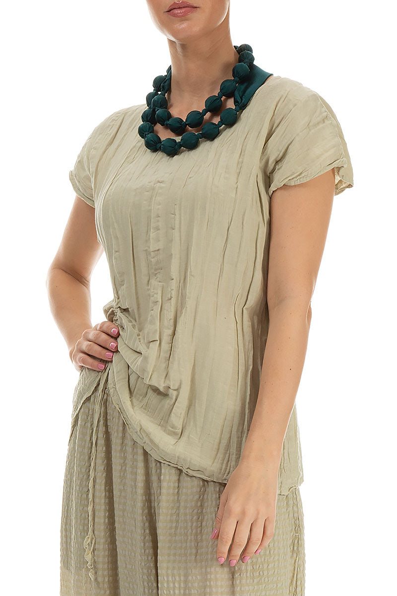 Emerald Silk Bead Necklace