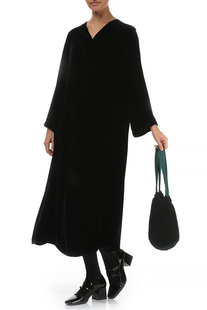 Emerald Silk Velvet Evening Hand Bag 2