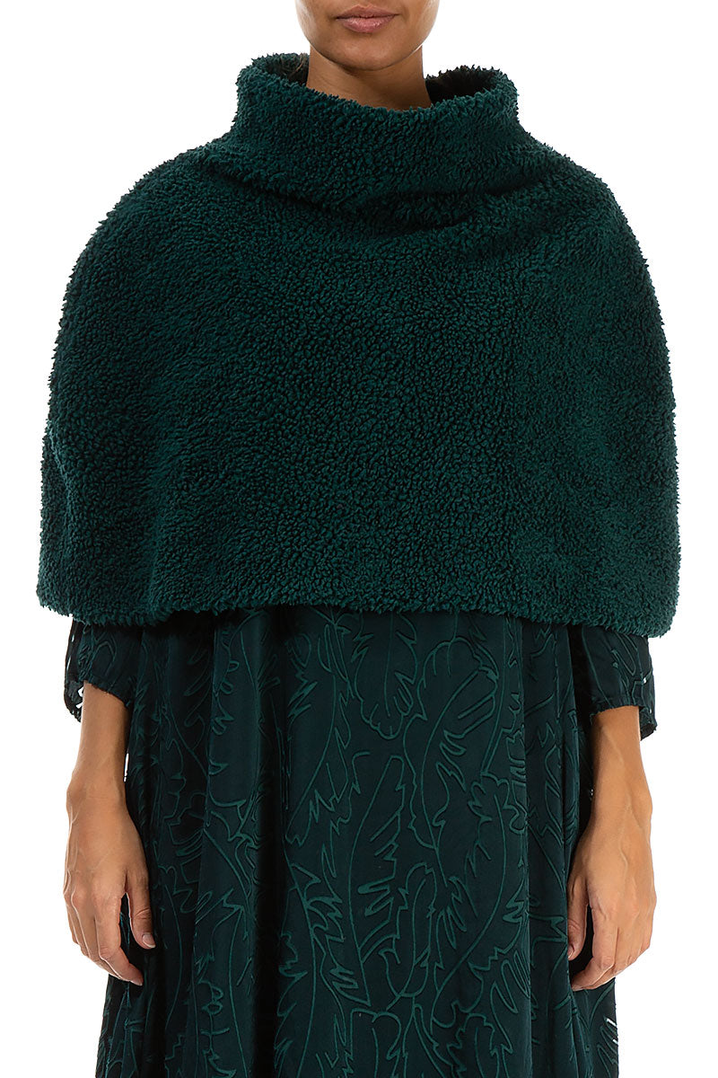 Poncho en coton émeraude Teddy