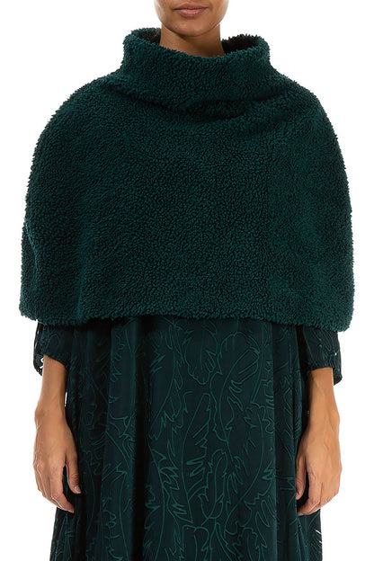 Poncho en coton émeraude Teddy