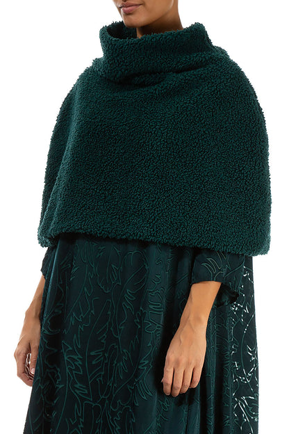 Poncho en coton émeraude Teddy