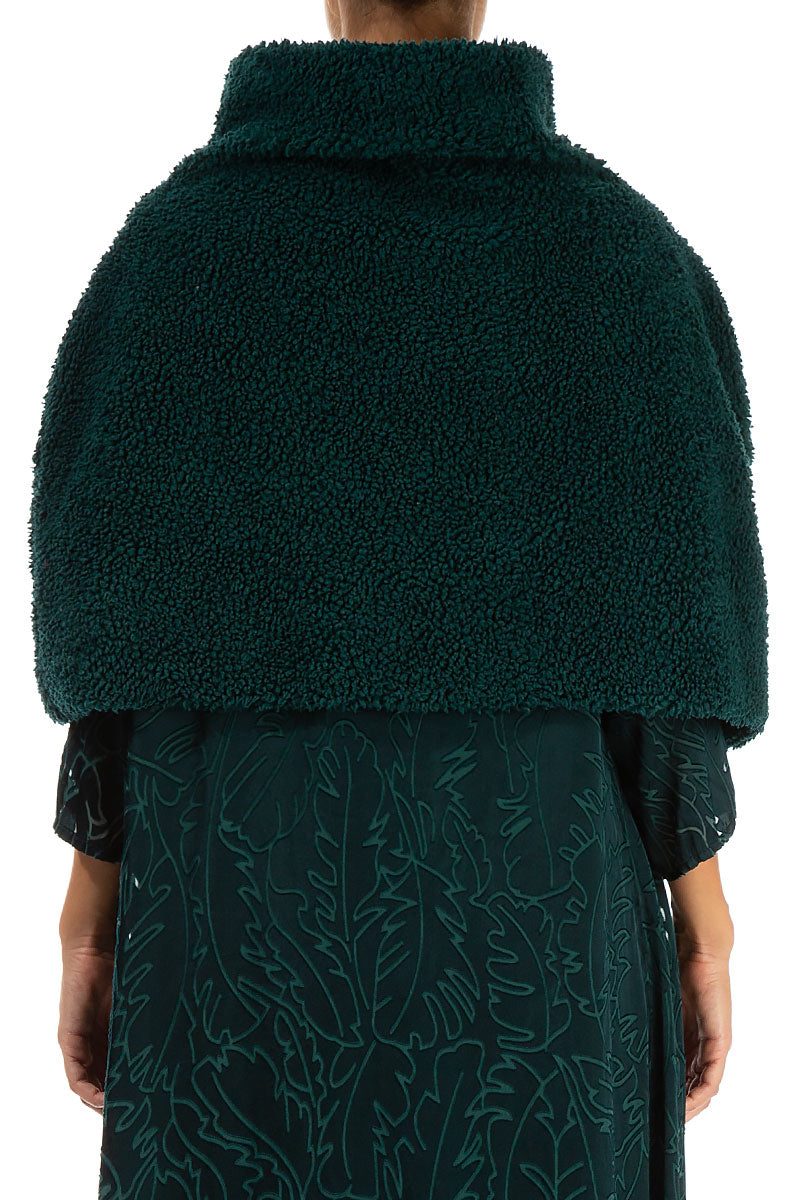 Poncho en coton émeraude Teddy