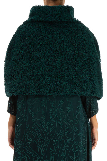 Poncho en coton émeraude Teddy