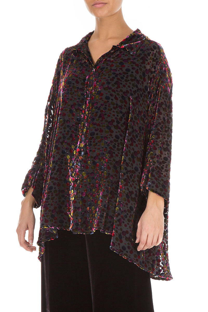 Festive Devoré Silk Velvet Shirt 3