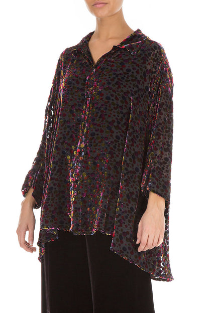 Festive Devoré Silk Velvet Shirt 3