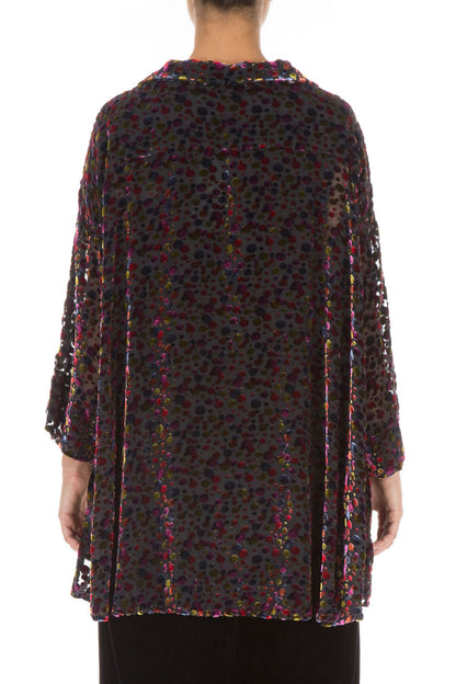 Festive Devoré Silk Velvet Shirt 2