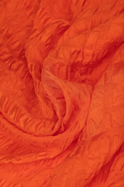 Foulard en soie orange flamme