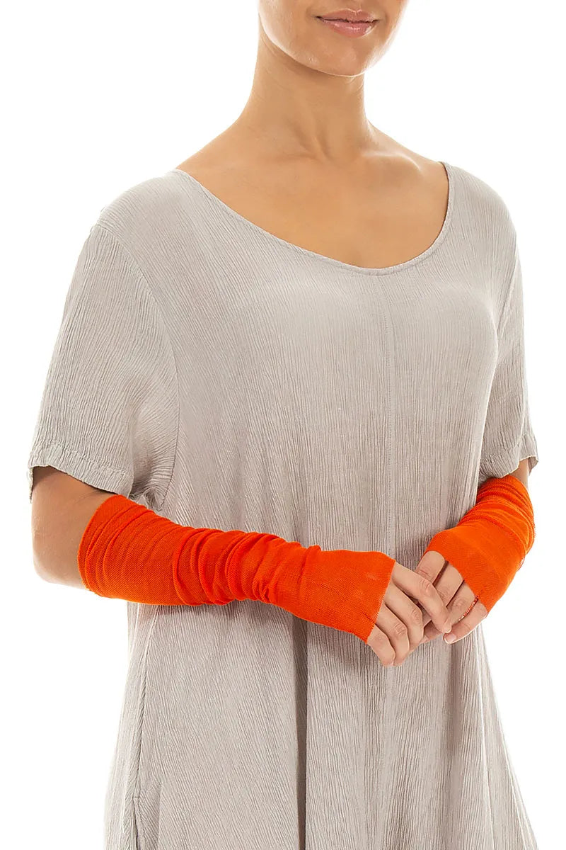 Flame Orange Mesh Soft Cotton Wristlets 3
