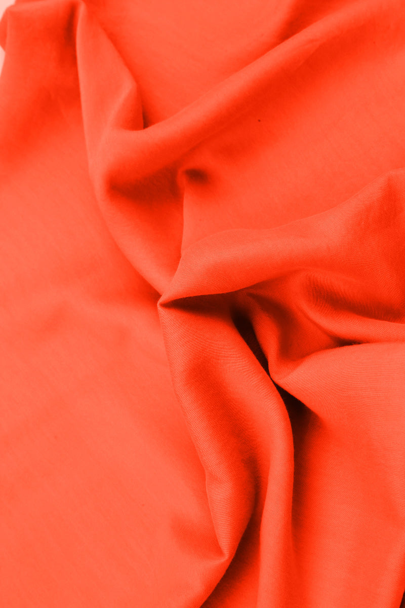 Flame Orange Pure Silk Square Scarf 4