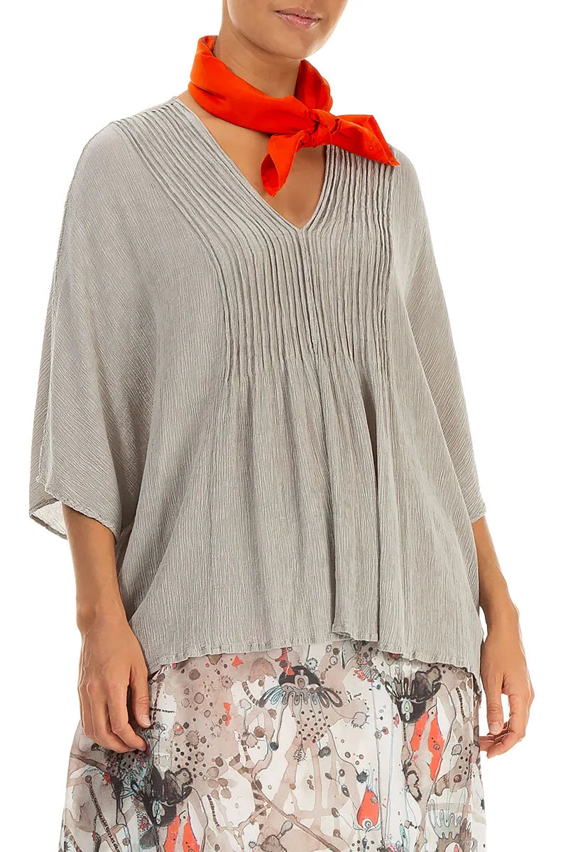 Flame Orange Pure Silk Square Scarf 3