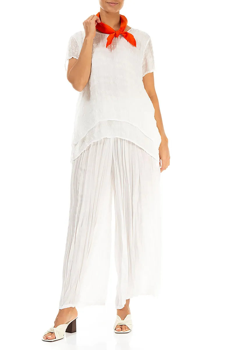 Flame Orange Pure Silk Square Scarf 5