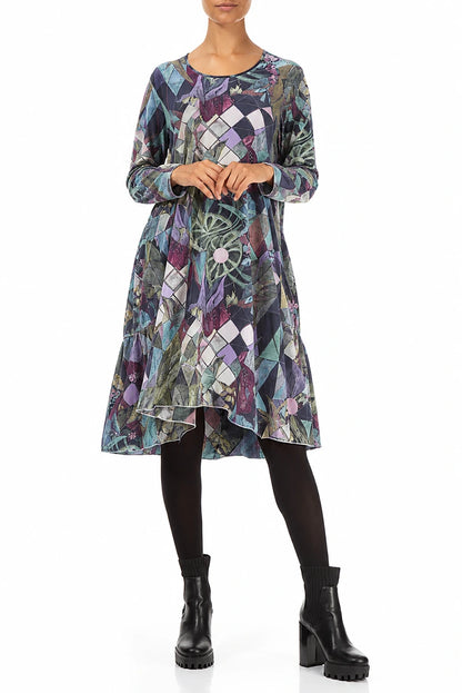 Robe évasée dos nu en Coton Art Mosaic