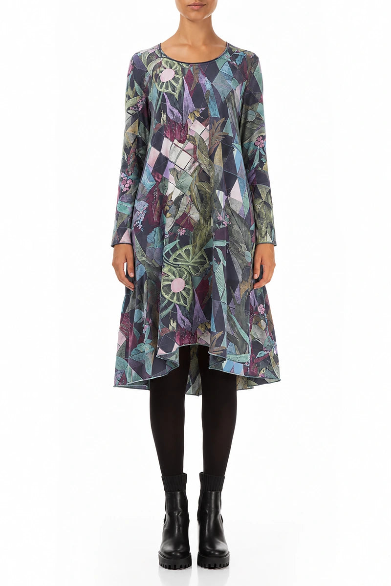 Robe évasée dos nu en Coton Art Mosaic