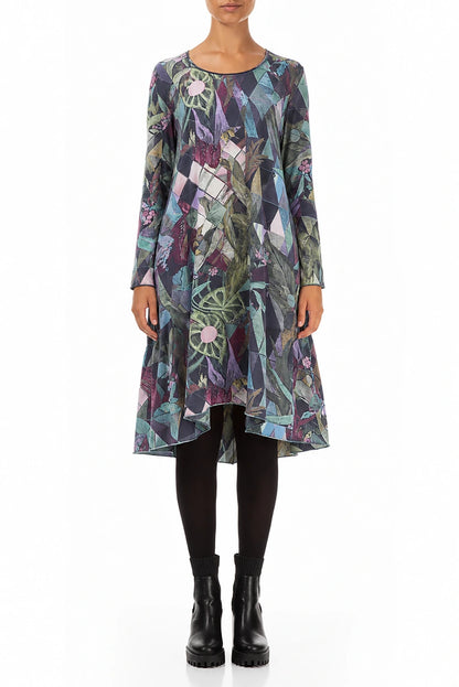 Robe évasée dos nu en Coton Art Mosaic
