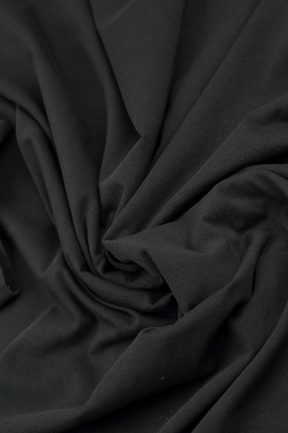 Flared Black Cotton Dress 5