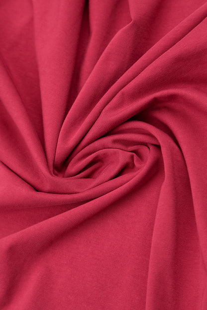 Flared Boxy Ruby Cotton Dress 5