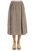 Flared Brown Linen Skirt 1