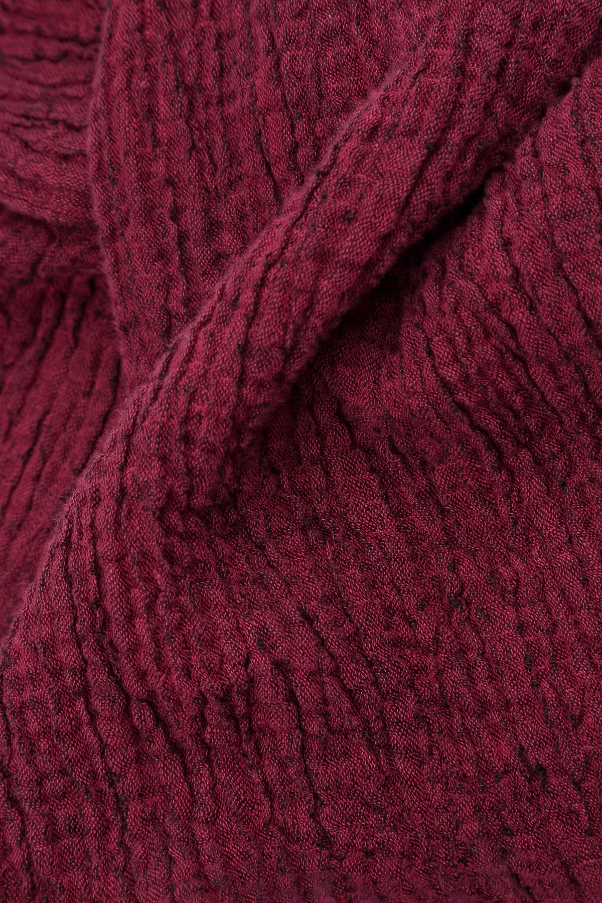 Flared Ruby Textured Linen Tunic
