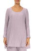 Flared Crinkled Lilac Silk Tunic 1