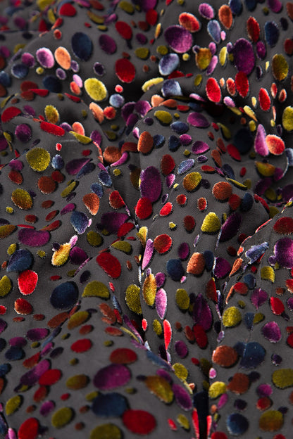 Flared Festive Devoré Silk Velvet Jacket