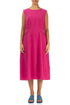 Flared Fuchsia Linen Dress 1
