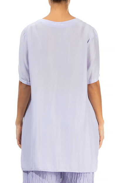 Flared Lavender Silk Bamboo Tunic 2