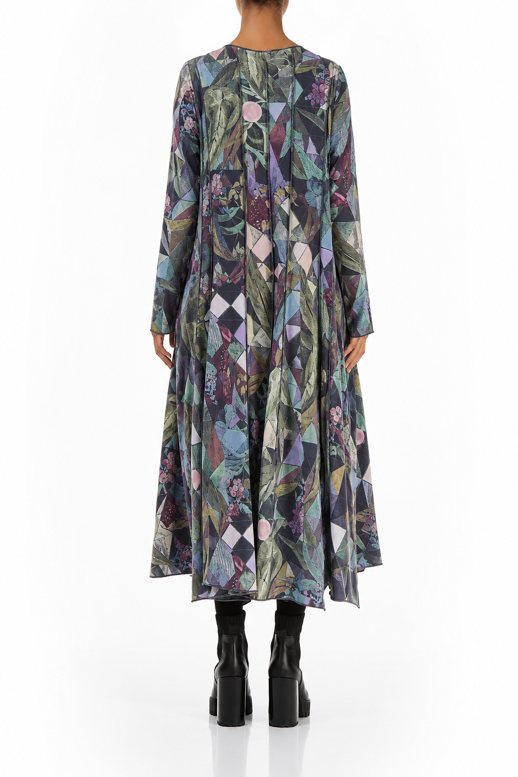 Robe longue évasée en Coton Art Mosaic