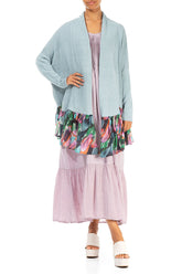 Flared Paint Charm Linen Cardigan 4