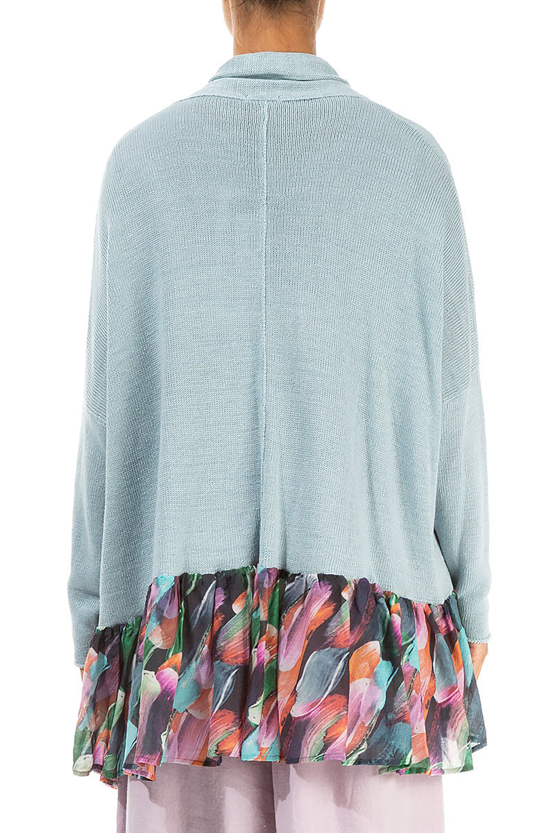 Flared Paint Charm Linen Cardigan 2