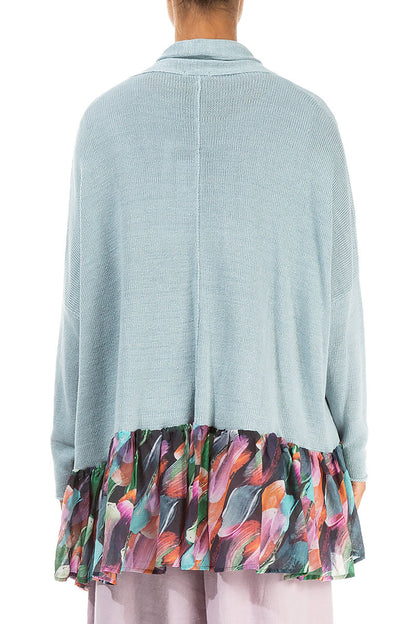 Flared Paint Charm Linen Cardigan 2