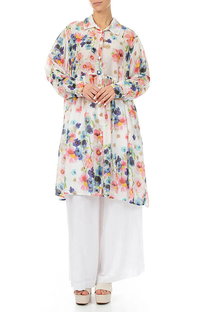 Flared Primrose Silk Cotton Jacket 4