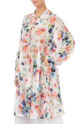 Flared Primrose Silk Cotton Jacket 3