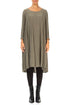 Flared Seams Sage Silk Viscose Dress 1