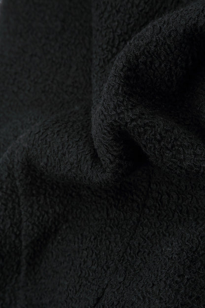 Flared Sleeveless Black Wool Dress 5