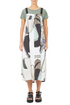 Flared Tumbled Stone Linen Pinafore Dress 1