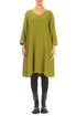 Floaty Golden Lime Textured Linen Dress 1