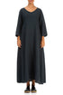 Floaty Graphite Linen Maxi Dress 1