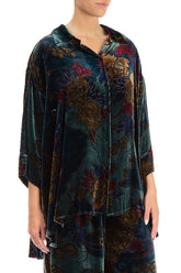 Floral Devoré Silk Velvet Shirt 4