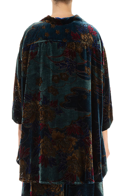 Floral Devoré Silk Velvet Shirt 3