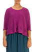 Flowers Decorated Orchid Linen Jumper 1