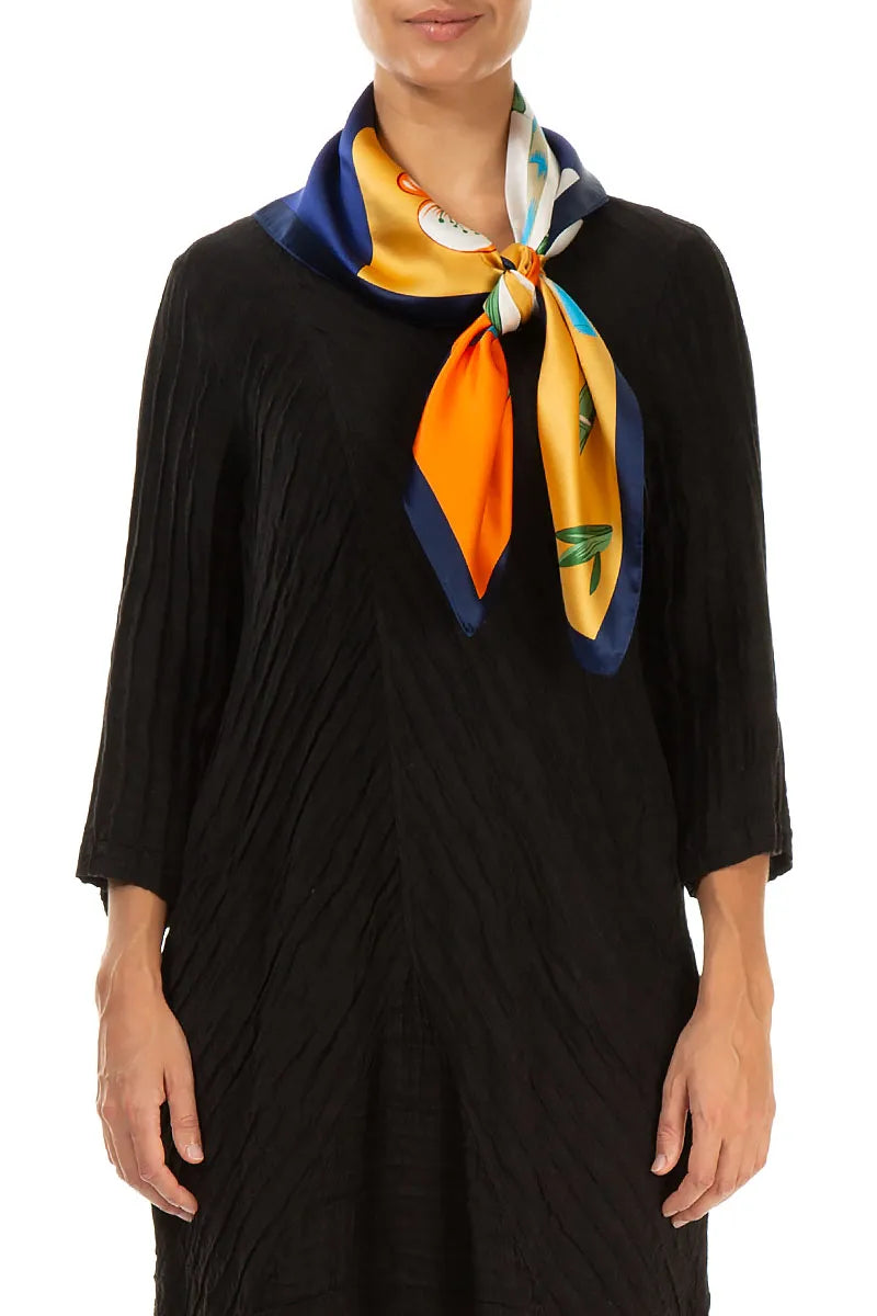 Foulard en soie à fleurs