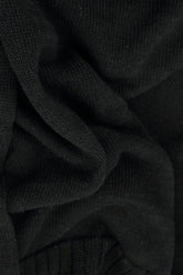 Flowers Decorated Black Linen Jumper 5