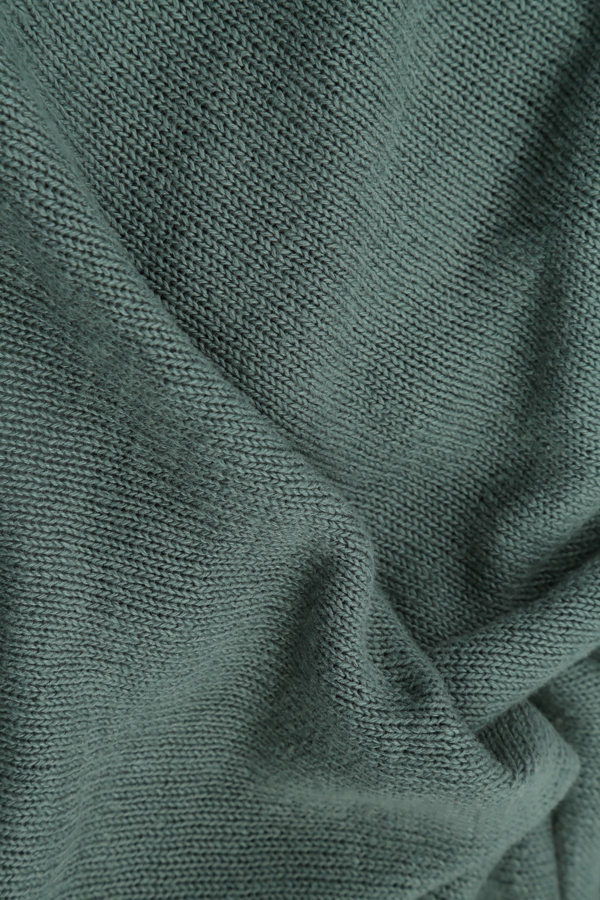 Flowers Decorated Sage Linen Jumper