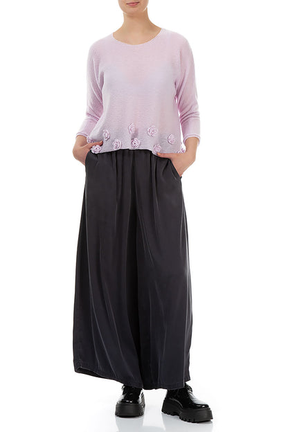 Flowers Light Pink Wool Sweater 4