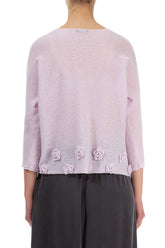 Flowers Light Pink Wool Sweater 2