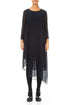 Flowing Dotty Dark Forest Silk Dress 1