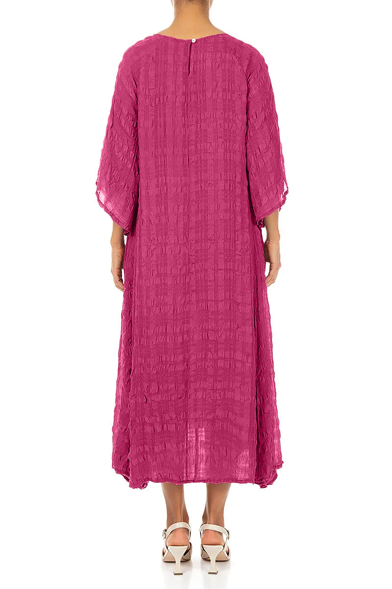 Flowing Fuchsia Layered Silk Dress