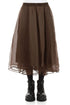 Flowy Aged Copper Silk Chiffon Skirt 1