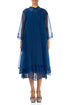 Flowy Cobalt Blue Silk Chiffon Jacket 1