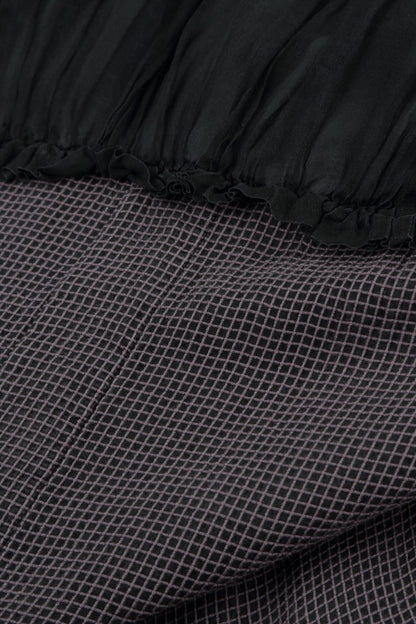 Flowy Graphite Mesh Silk Dress 5